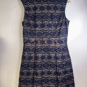 Vince Camino size‎ 14 Elegant Sleeveless Navy Lace Dress A-line